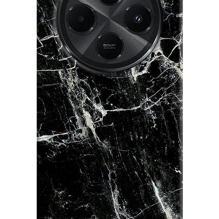 Black Marble Texture Redmi A4 5G Hard Case Back Cover by Casekaro