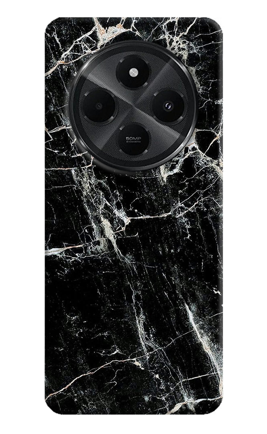Black Marble Texture Redmi A4 5G Back Cover, Hard case