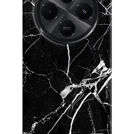 Black Marble Pattern Redmi A4 5G Hard Case Back Cover by Casekaro