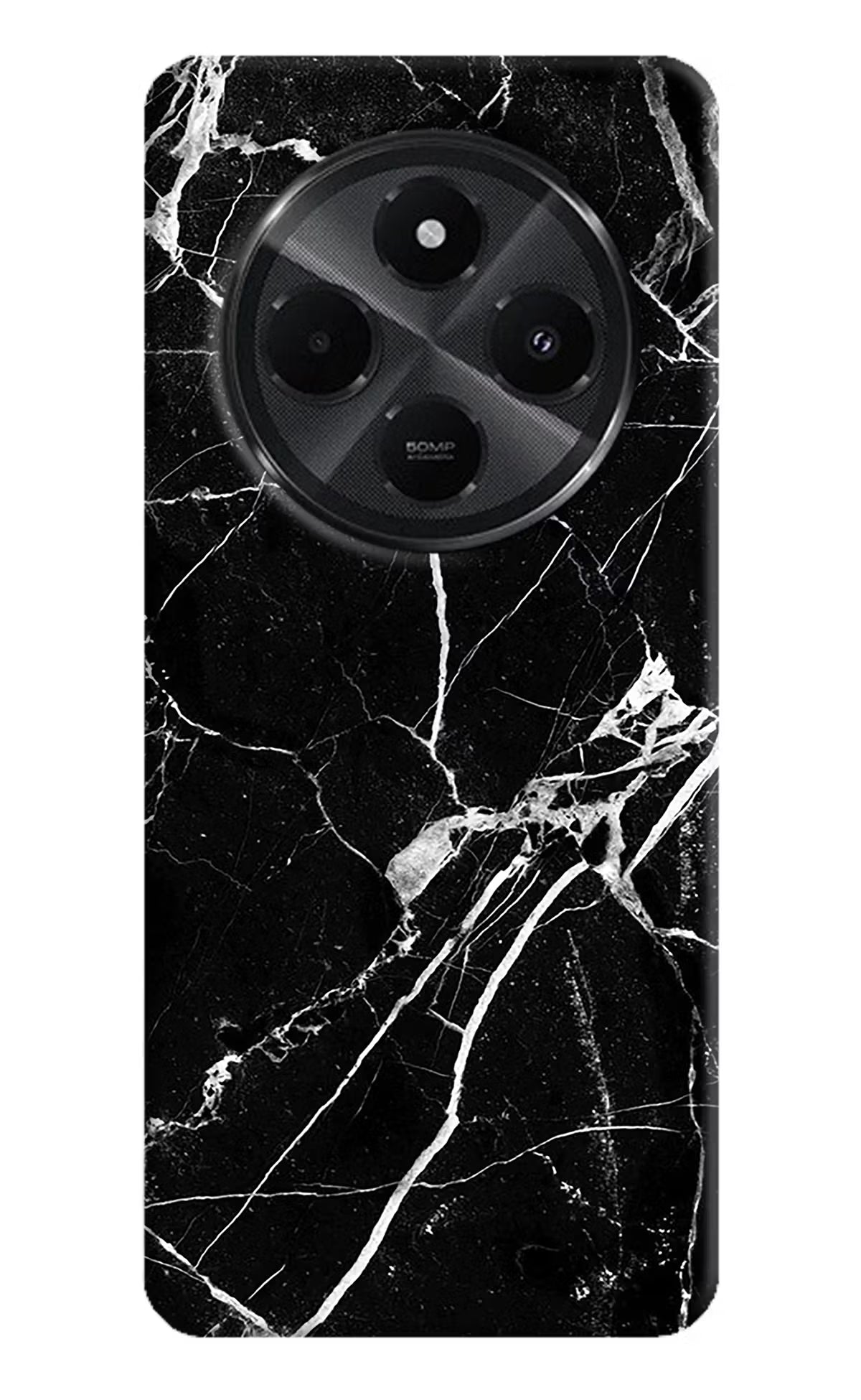 Black Marble Pattern Redmi A4 5G Hard Case Back Cover by Casekaro