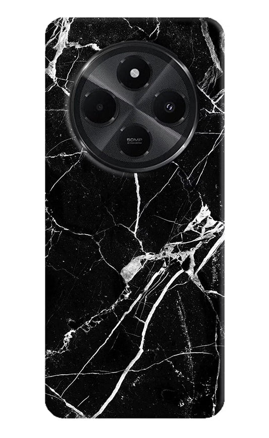 Black Marble Pattern Redmi A4 5G Hard Case Back Cover by Casekaro