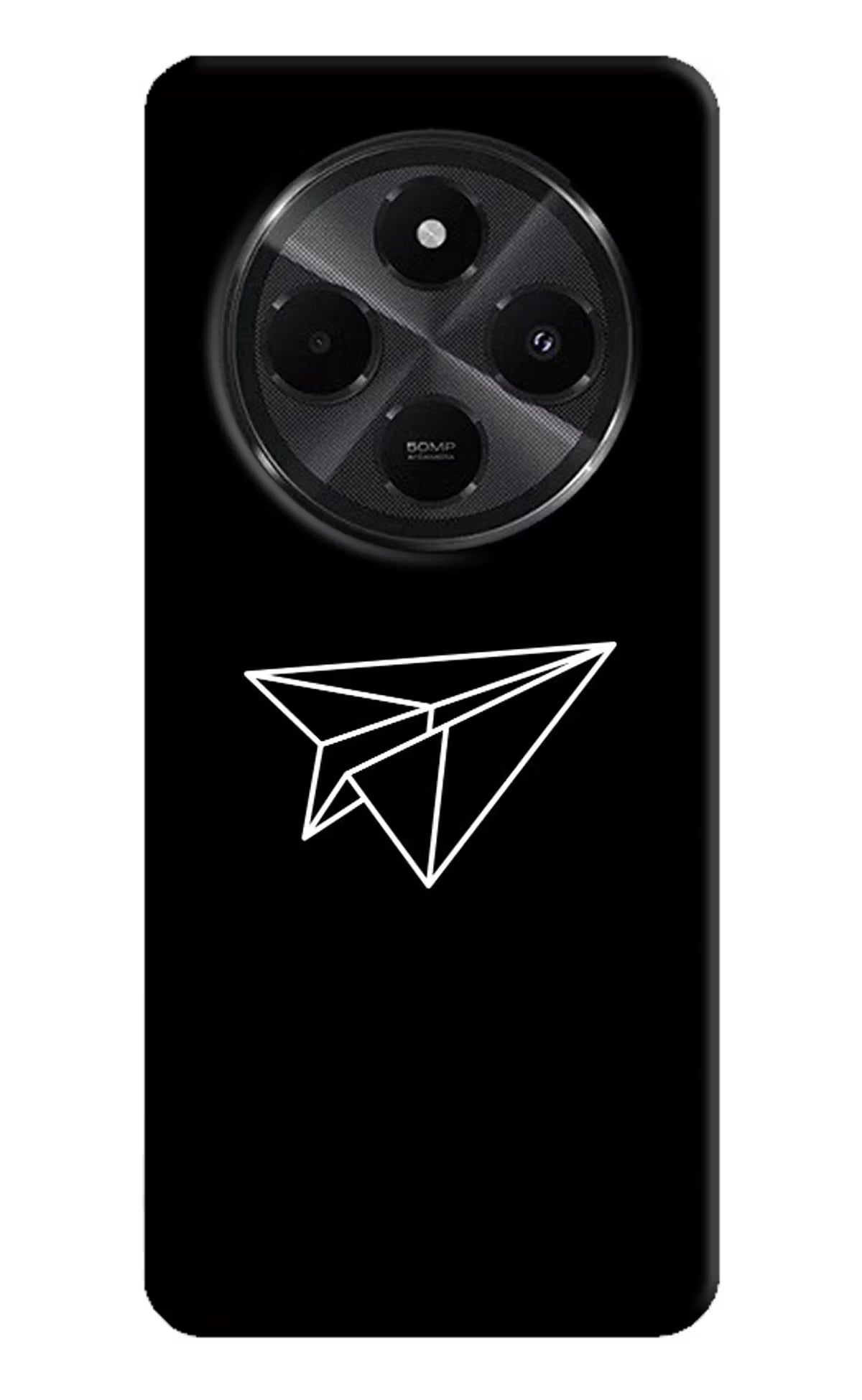 Paper Plane White Redmi A4 5G Hard Case Back Cover by Casekaro