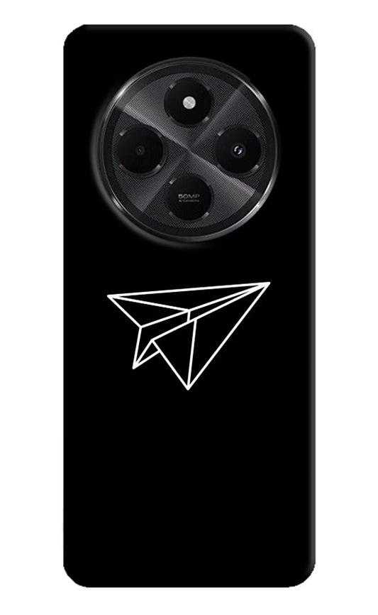 Paper Plane White Redmi A4 5G Hard Case Back Cover by Casekaro