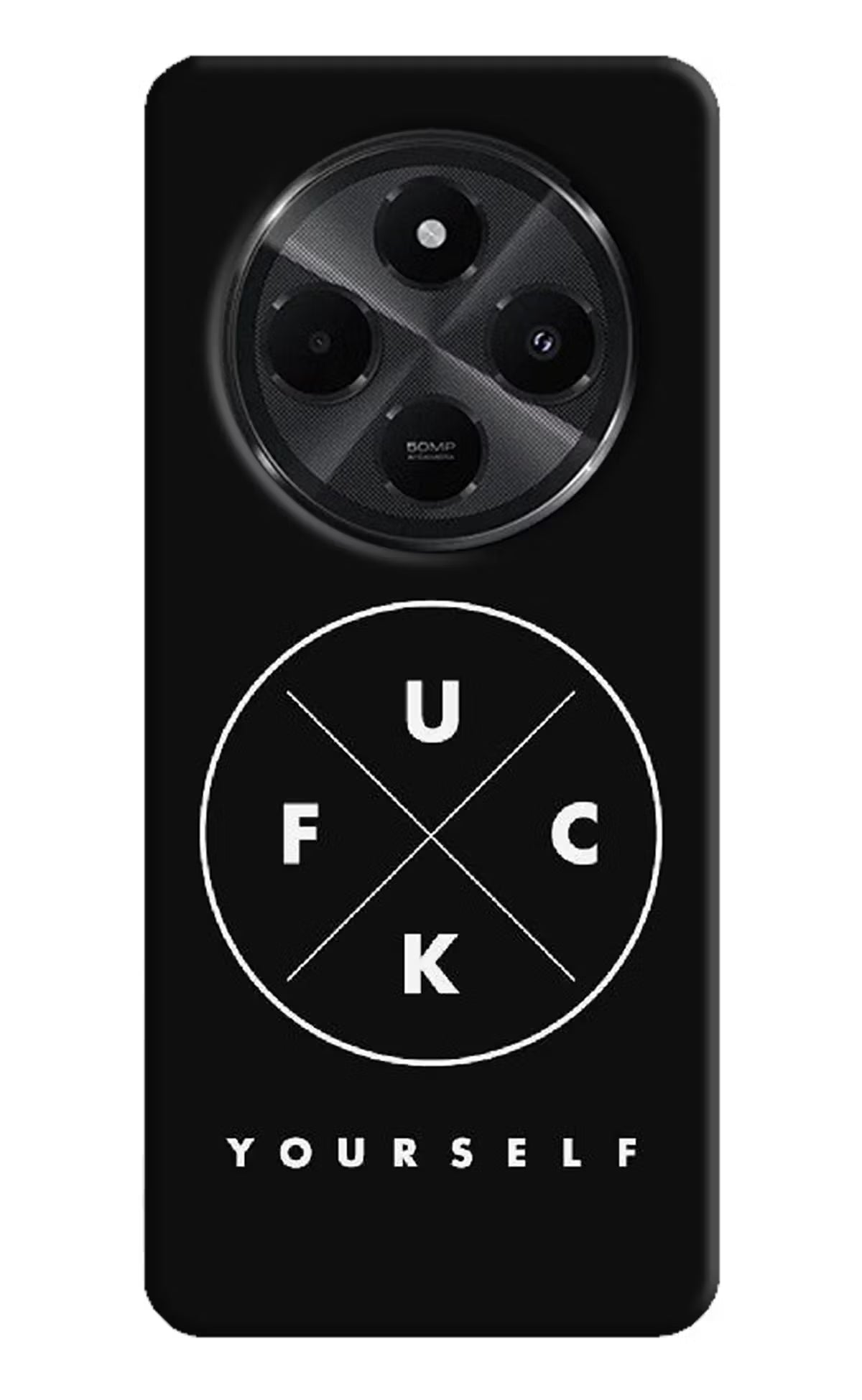 Go Fuck Yourself Redmi A4 5G Hard Case Back Cover by Casekaro