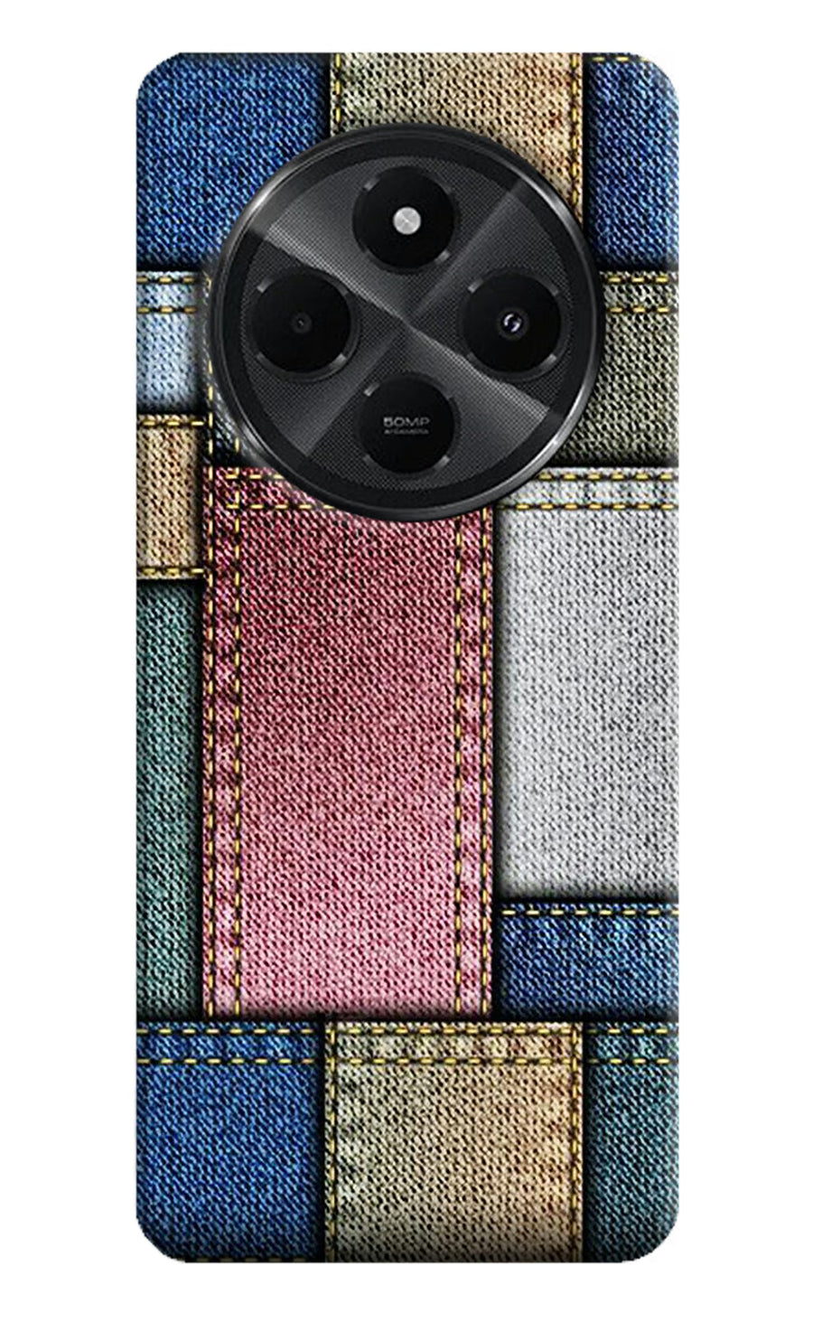 Multicolor Jeans Redmi A4 5G Back Cover, Hard case