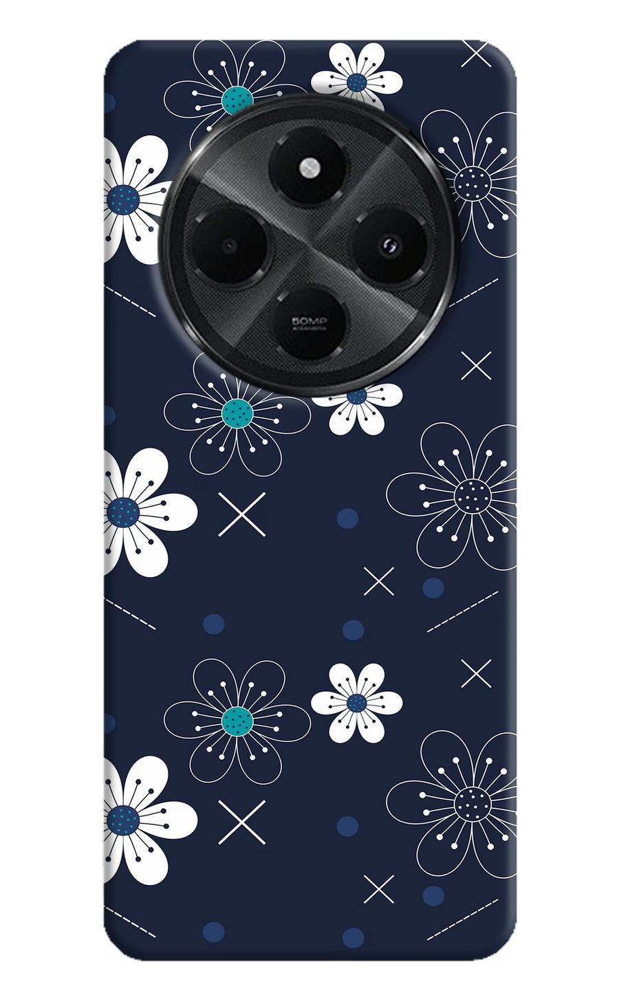 Flowers Redmi A4 5G Back Cover, Hard case