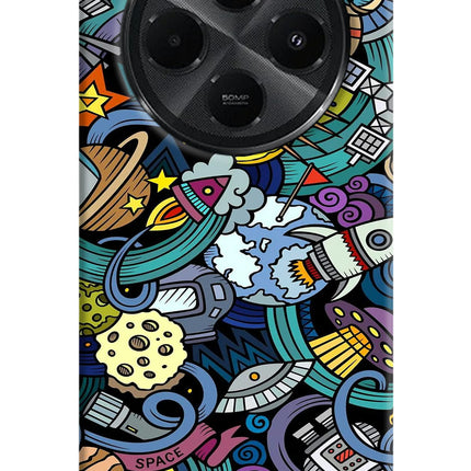 Space Abstract Redmi A4 5G Hard Case Back Cover by Casekaro