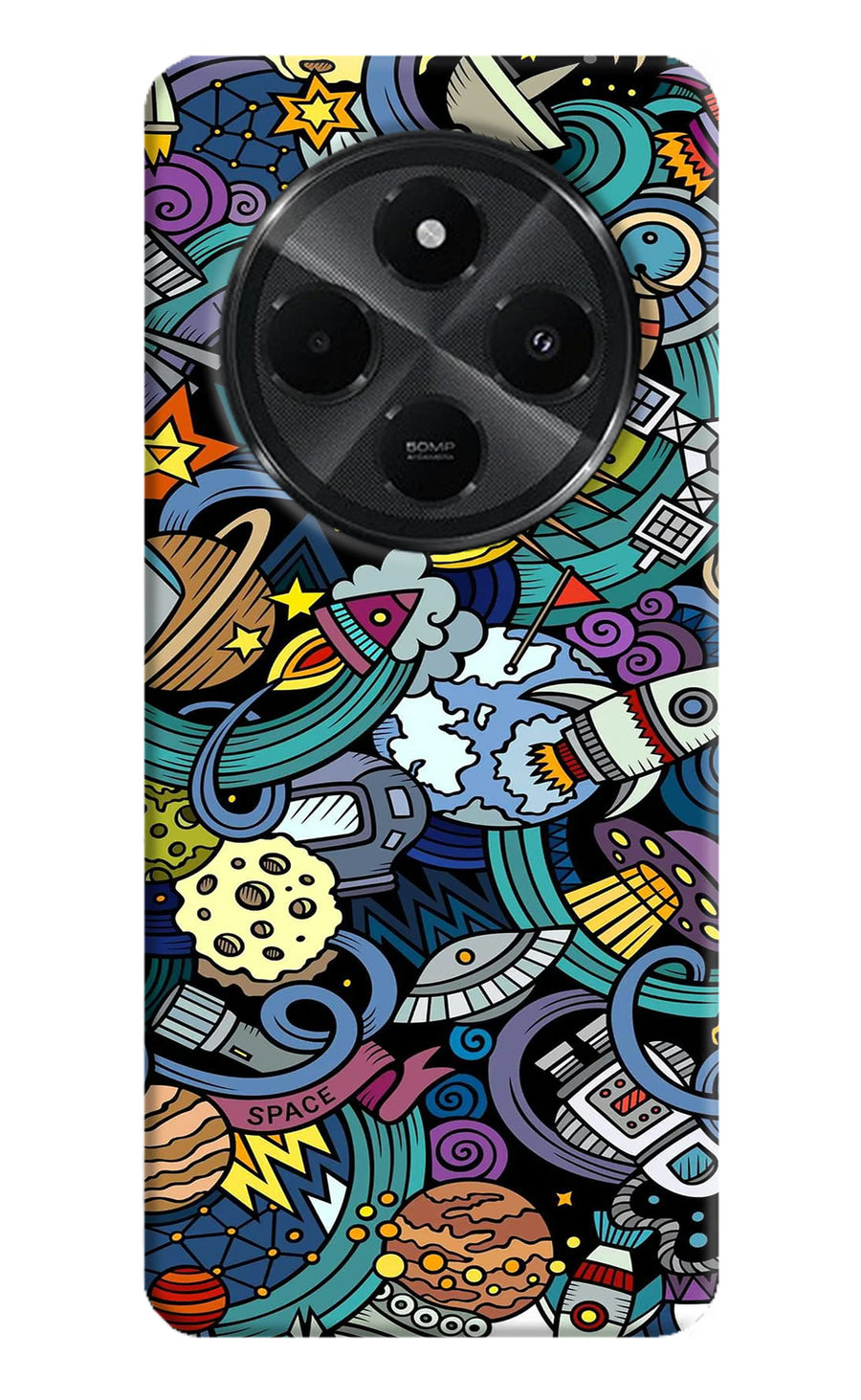 Space Abstract Redmi A4 5G Back Cover, Hard case