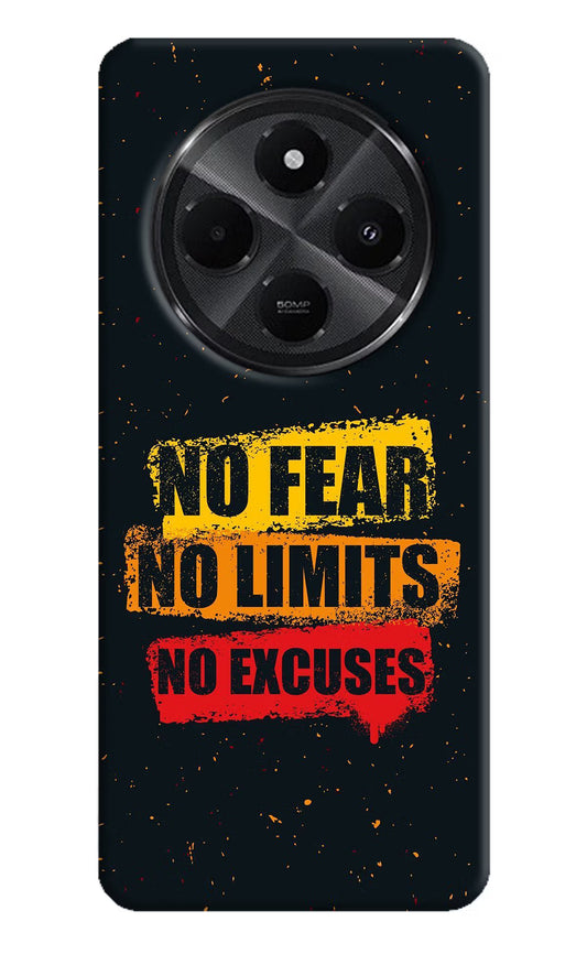 No Fear No Limits No Excuse Redmi A4 5G Hard Case Back Cover by Casekaro