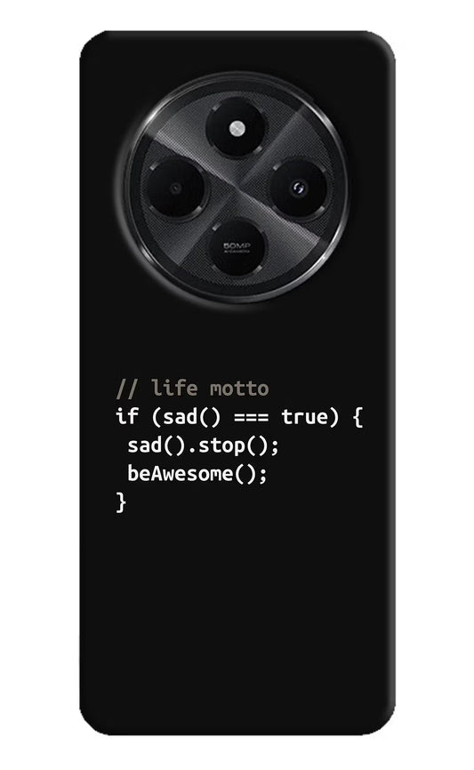 Life Motto Code Redmi A4 5G Hard Case Back Cover by Casekaro