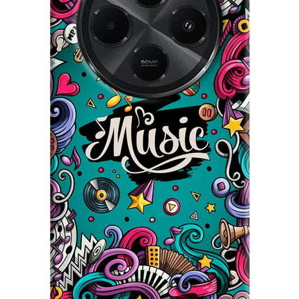 Music Graffiti Redmi A4 5G Hard Case Back Cover by Casekaro