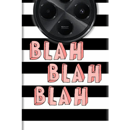 Blah Blah Blah Redmi A4 5G Hard Case Back Cover by Casekaro