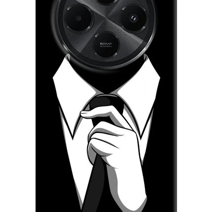 Black Tie Redmi A4 5G Hard Case Back Cover by Casekaro