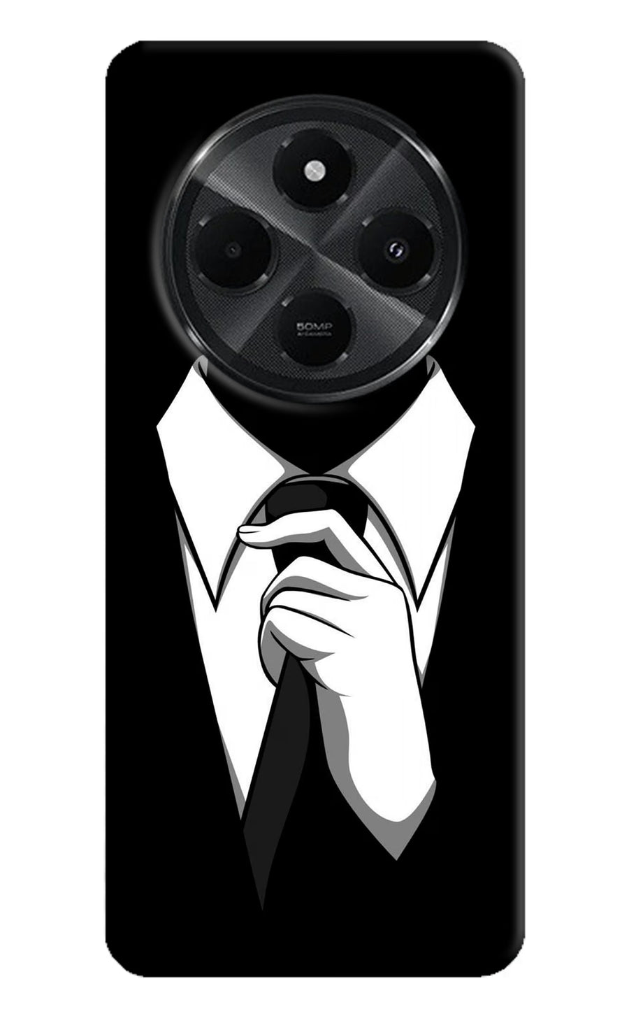 Black Tie Redmi A4 5G Back Cover, Hard case