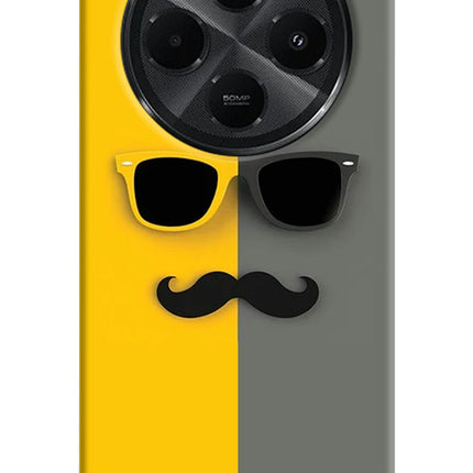 Sunglasses with Mustache Redmi A4 5G Hard Case Back Cover by Casekaro