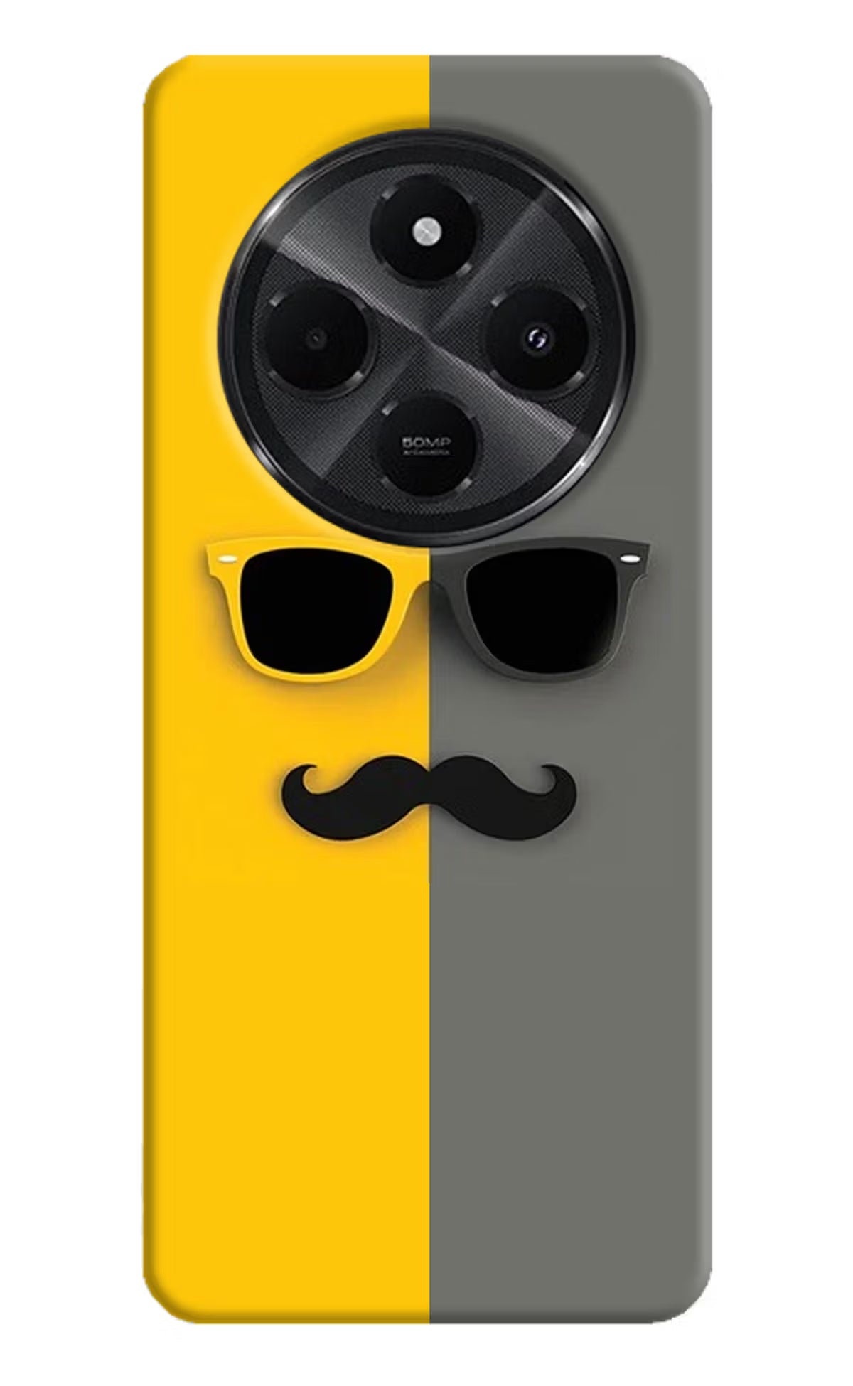 Sunglasses with Mustache Redmi A4 5G Hard Case Back Cover by Casekaro