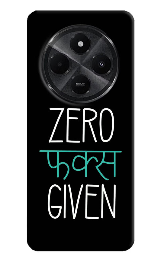 Zero Fucks Given Redmi A4 5G Hard Case Back Cover by Casekaro
