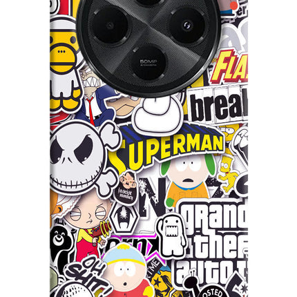 Sticker Bomb Redmi A4 5G Hard Case Back Cover by Casekaro