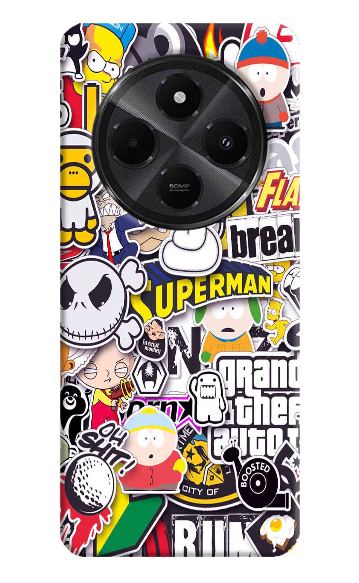 Sticker Bomb Redmi A4 5G Hard Case Back Cover by Casekaro