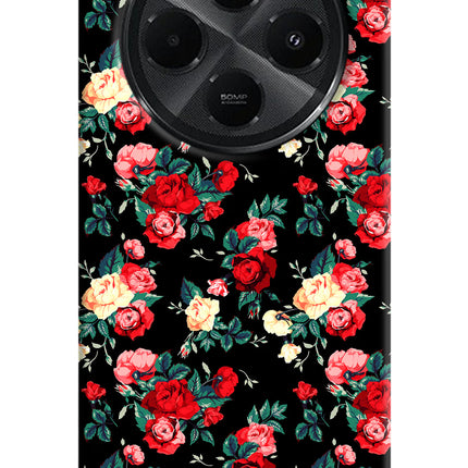 Rose Pattern Redmi A4 5G Hard Case Back Cover by Casekaro