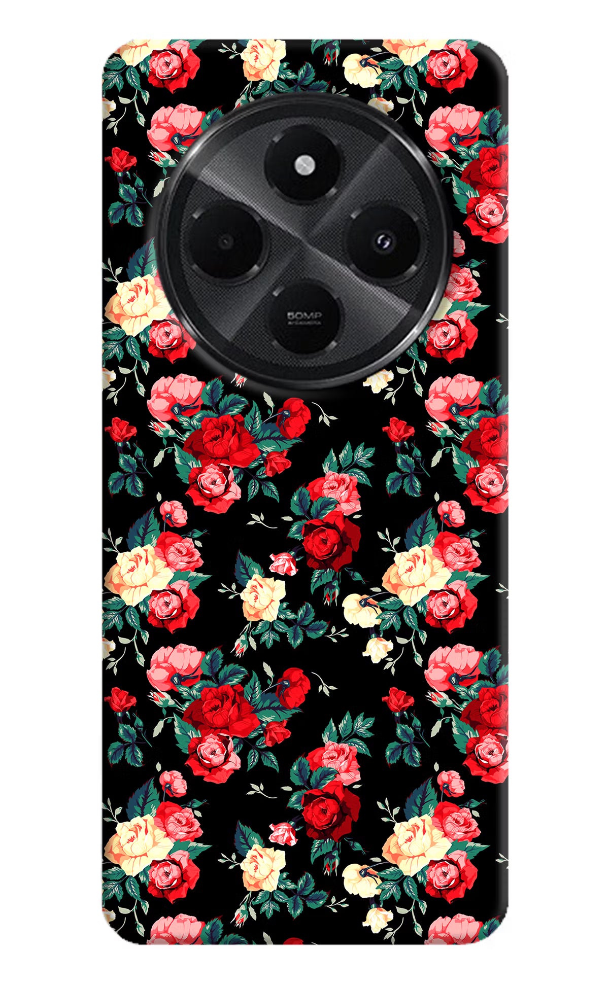 Rose Pattern Redmi A4 5G Hard Case Back Cover by Casekaro