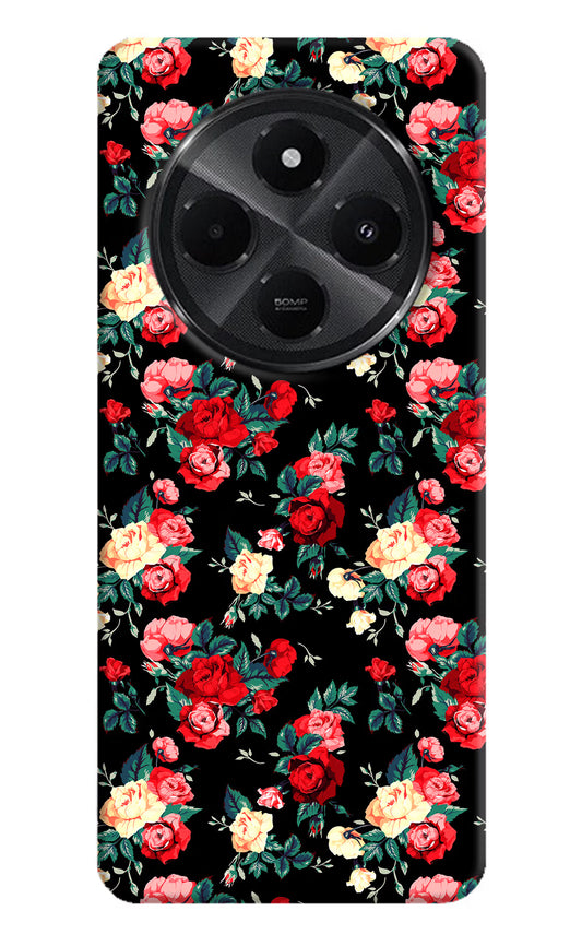 Rose Pattern Redmi A4 5G Hard Case Back Cover by Casekaro