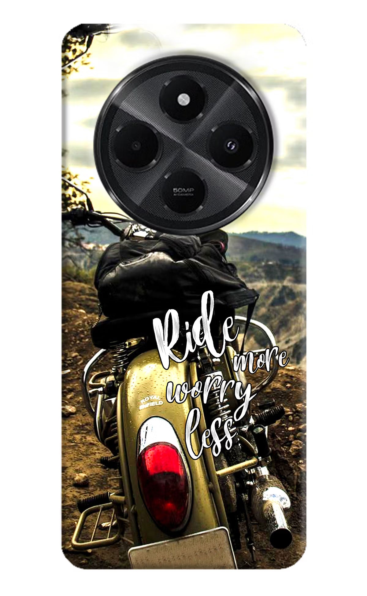 Ride More Worry Less Redmi A4 5G Hard Case Back Cover by Casekaro