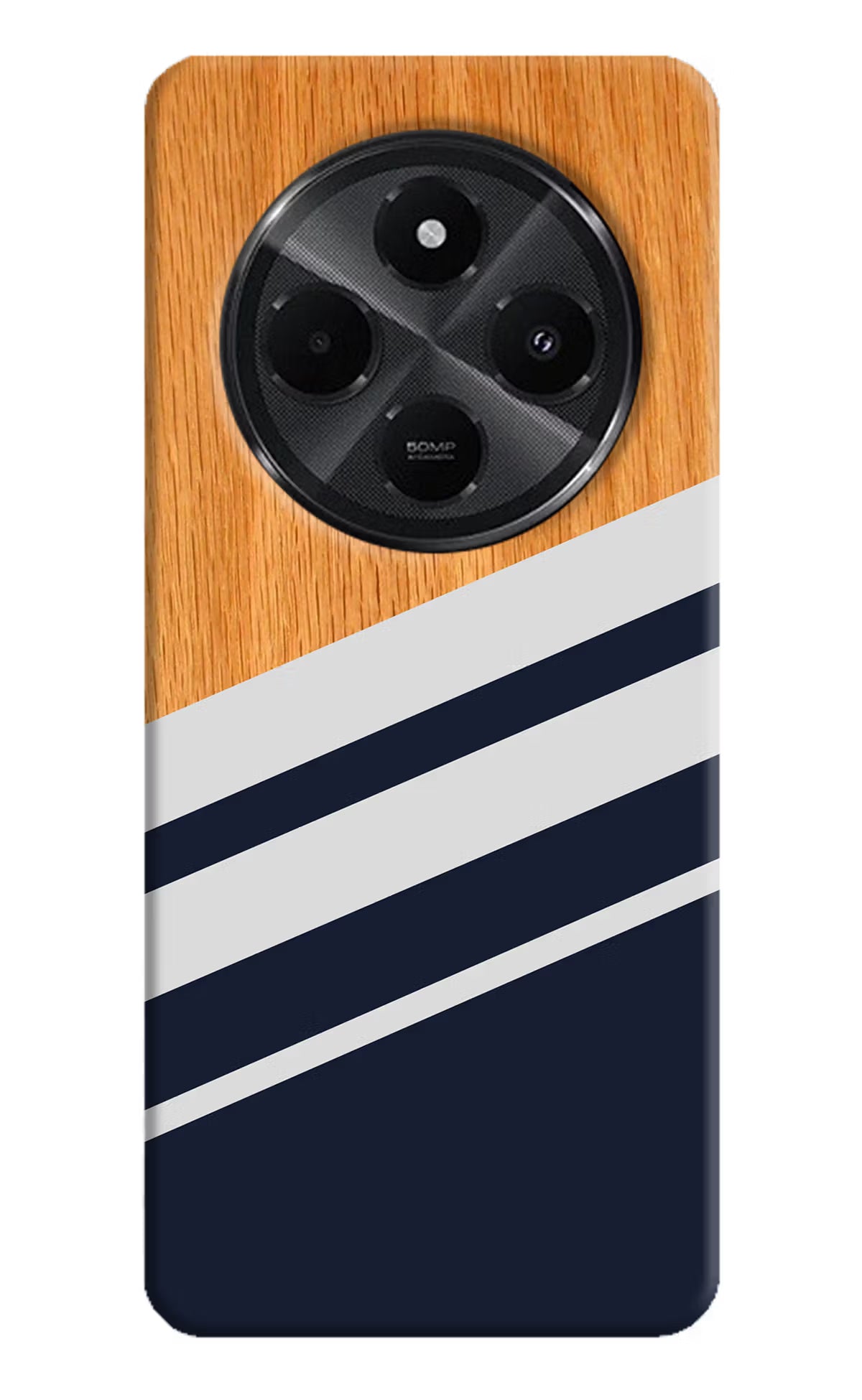 Blue and white wooden Redmi A4 5G Hard Case Back Cover by Casekaro