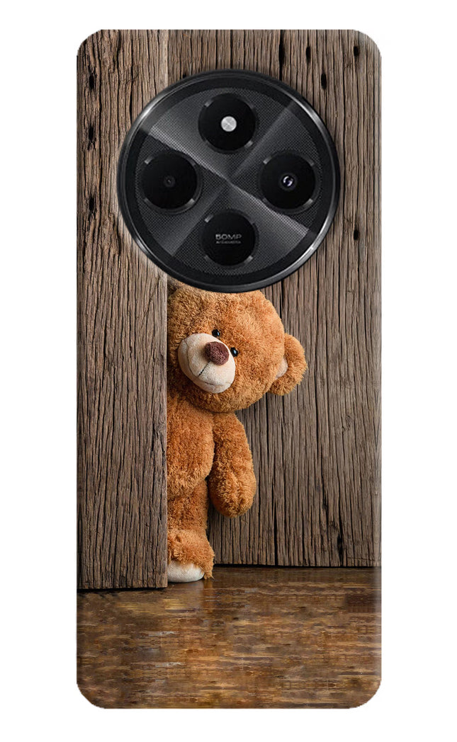 Teddy Wooden Redmi A4 5G Hard Case Back Cover by Casekaro