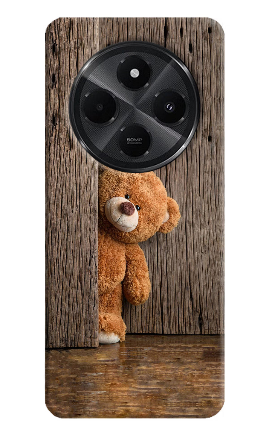 Teddy Wooden Redmi A4 5G Back Cover, Hard case