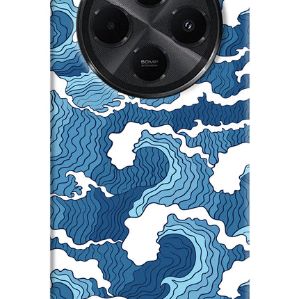 Blue Waves Redmi A4 5G Hard Case Back Cover by Casekaro
