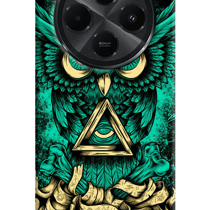Green Owl Redmi A4 5G Hard Case Back Cover by Casekaro