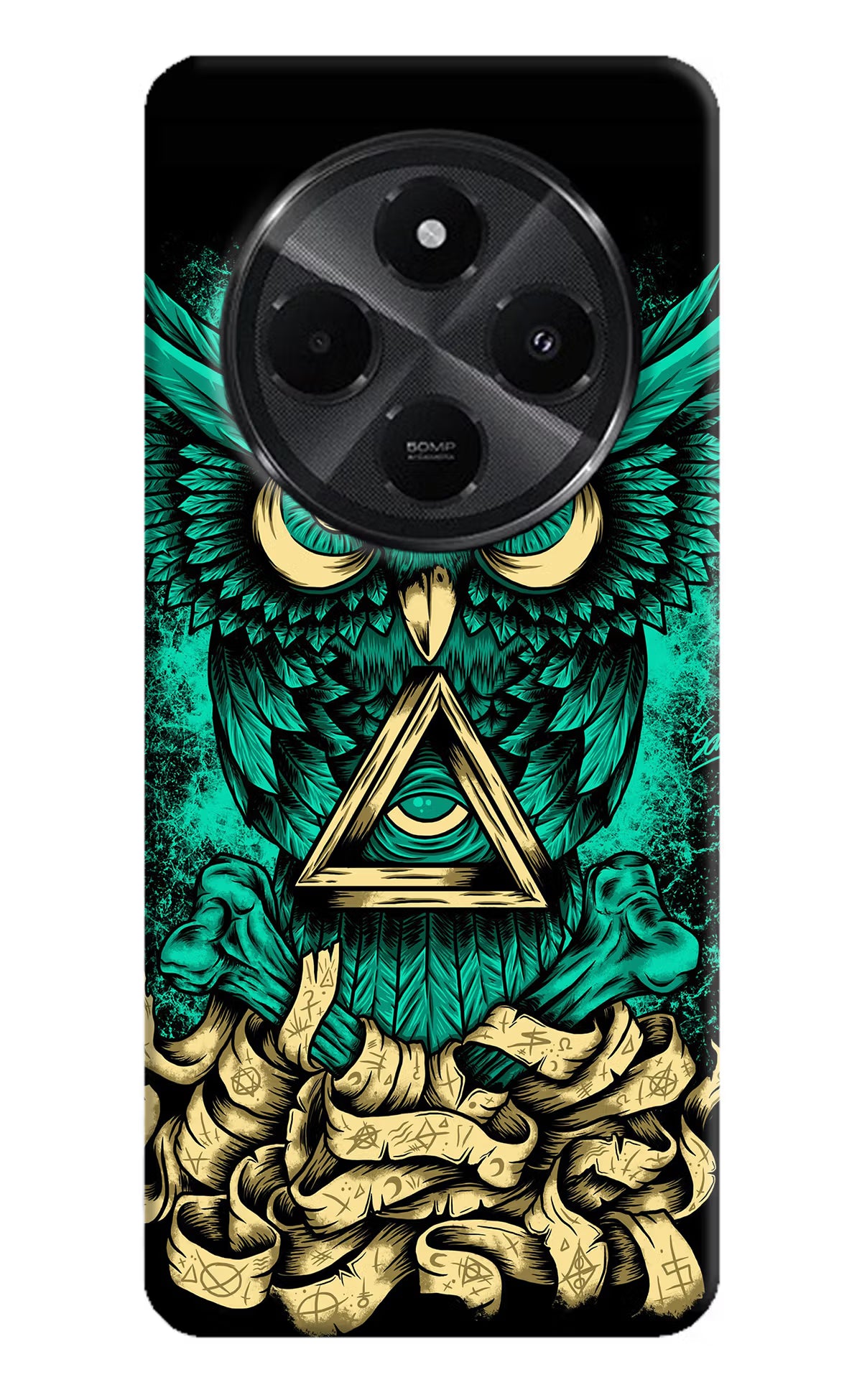 Green Owl Redmi A4 5G Hard Case Back Cover by Casekaro