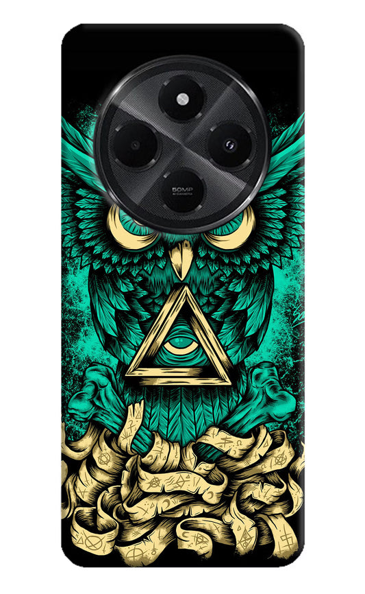 Green Owl Redmi A4 5G Hard Case Back Cover by Casekaro
