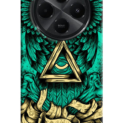 Green Owl Redmi A4 5G Hard Case Back Cover by Casekaro