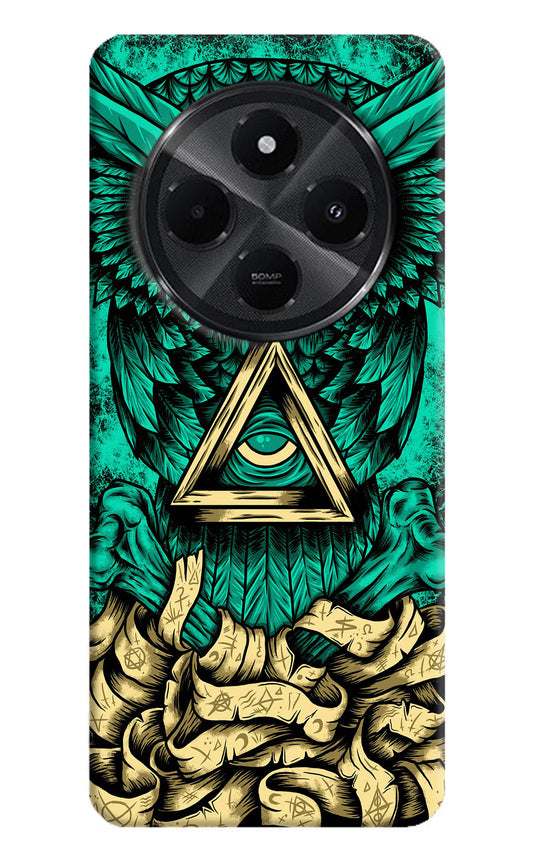 Green Owl Redmi A4 5G Hard Case Back Cover by Casekaro