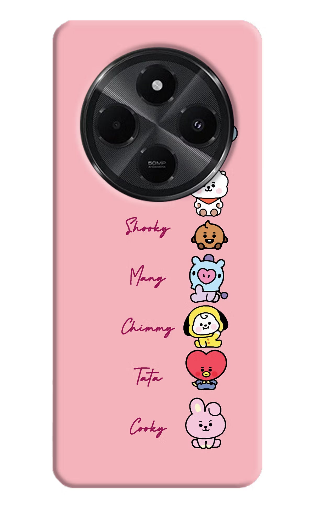 BTS names Redmi A4 5G Hard Case Back Cover by Casekaro