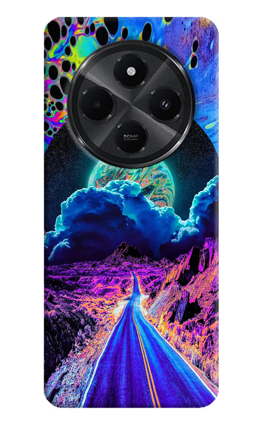 Psychedelic Painting Redmi A4 5G Hard Case Back Cover by Casekaro