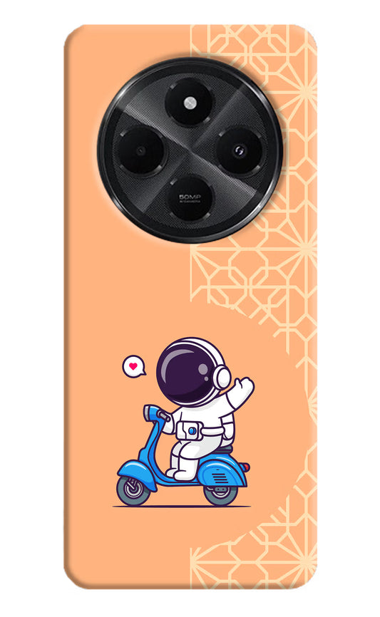 Cute Astronaut Riding Redmi A4 5G Hard Case Back Cover by Casekaro