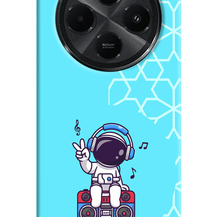 Cute Astronaut Chilling Redmi A4 5G Hard Case Back Cover by Casekaro