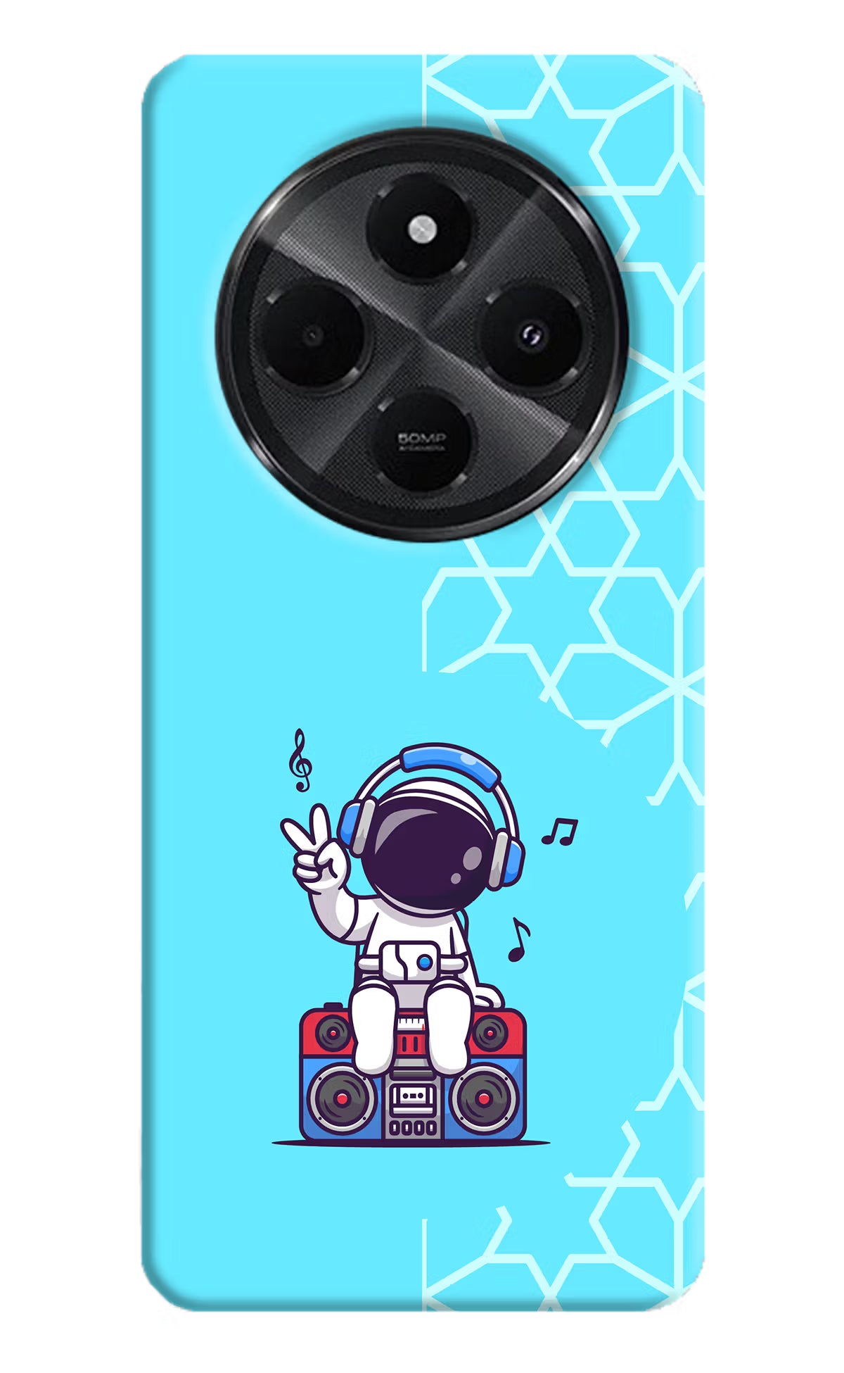 Cute Astronaut Chilling Redmi A4 5G Hard Case Back Cover by Casekaro