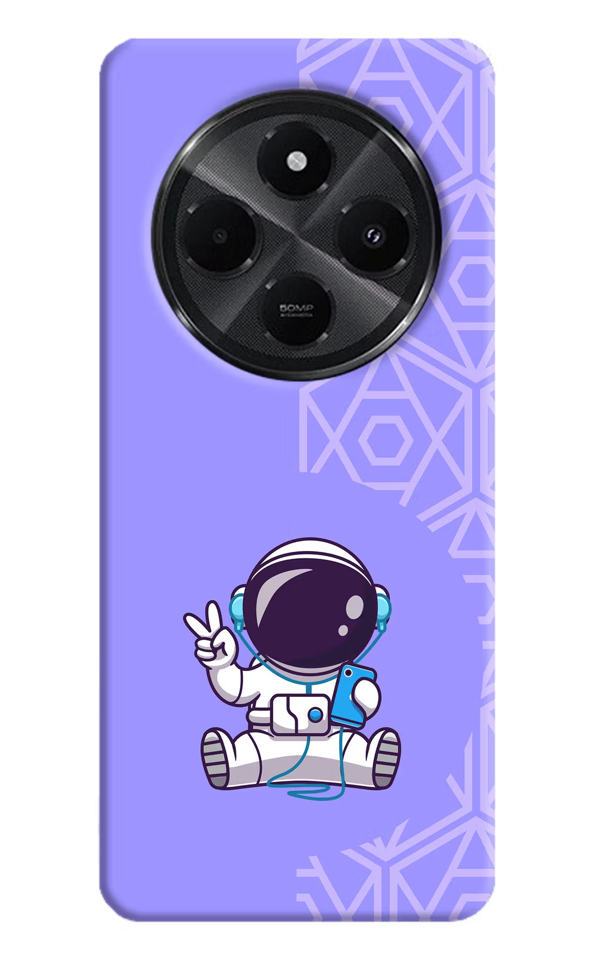 Cute Astronaut Chilling Redmi A4 5G Hard Case Back Cover by Casekaro
