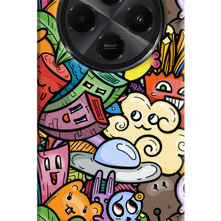 Veggie Doodle Redmi A4 5G Hard Case Back Cover by Casekaro