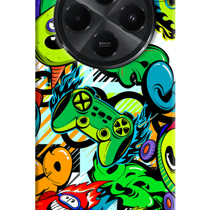 Game Doodle Redmi A4 5G Hard Case Back Cover by Casekaro