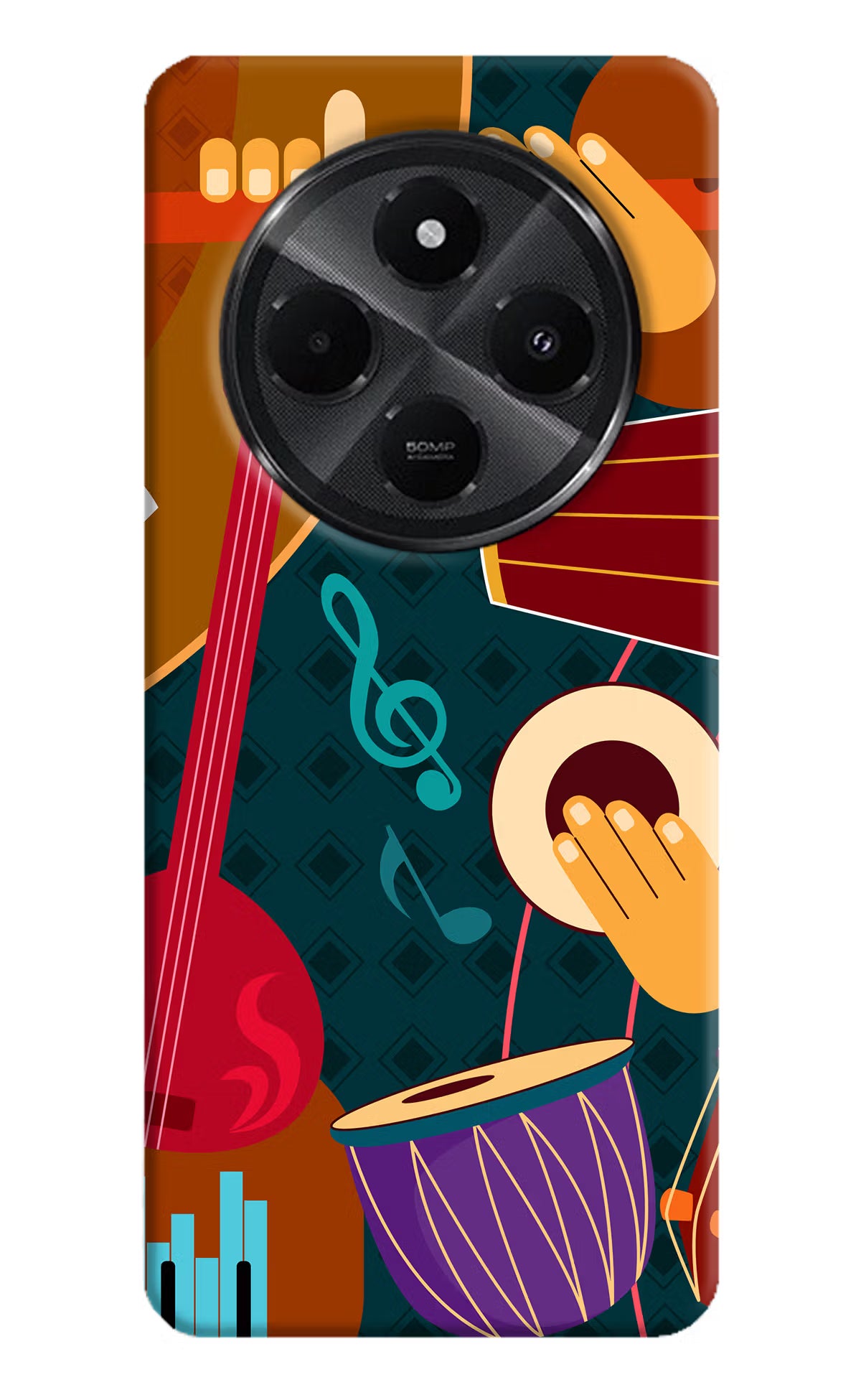 Music Instrument Redmi A4 5G Hard Case Back Cover by Casekaro