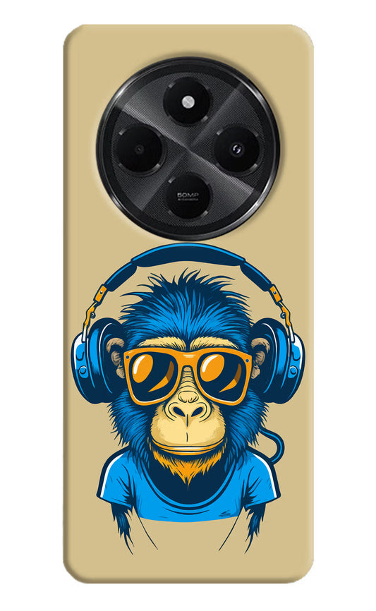 Monkey Headphone Redmi A4 5G Hard Case Back Cover by Casekaro