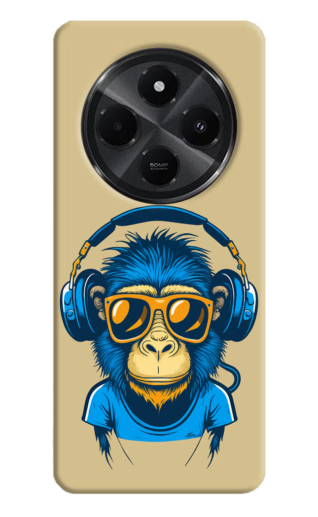 Monkey Headphone Redmi A4 5G Hard Case Back Cover by Casekaro