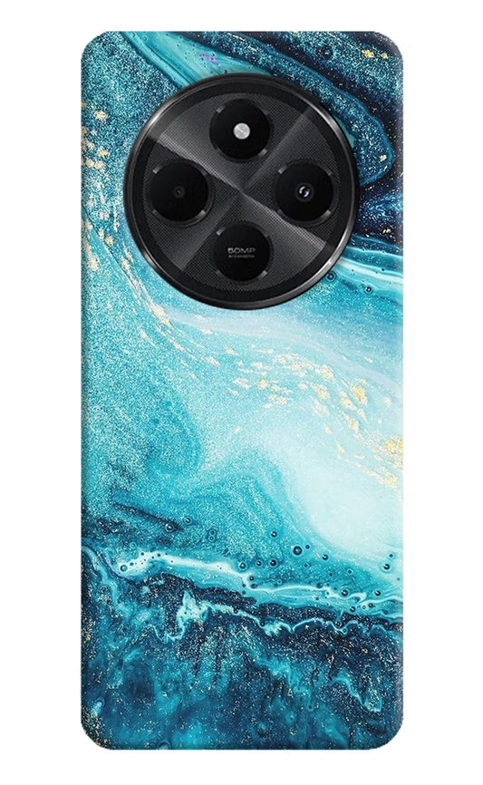 Blue Glitter Marble Redmi A4 5G Hard Case Back Cover by Casekaro