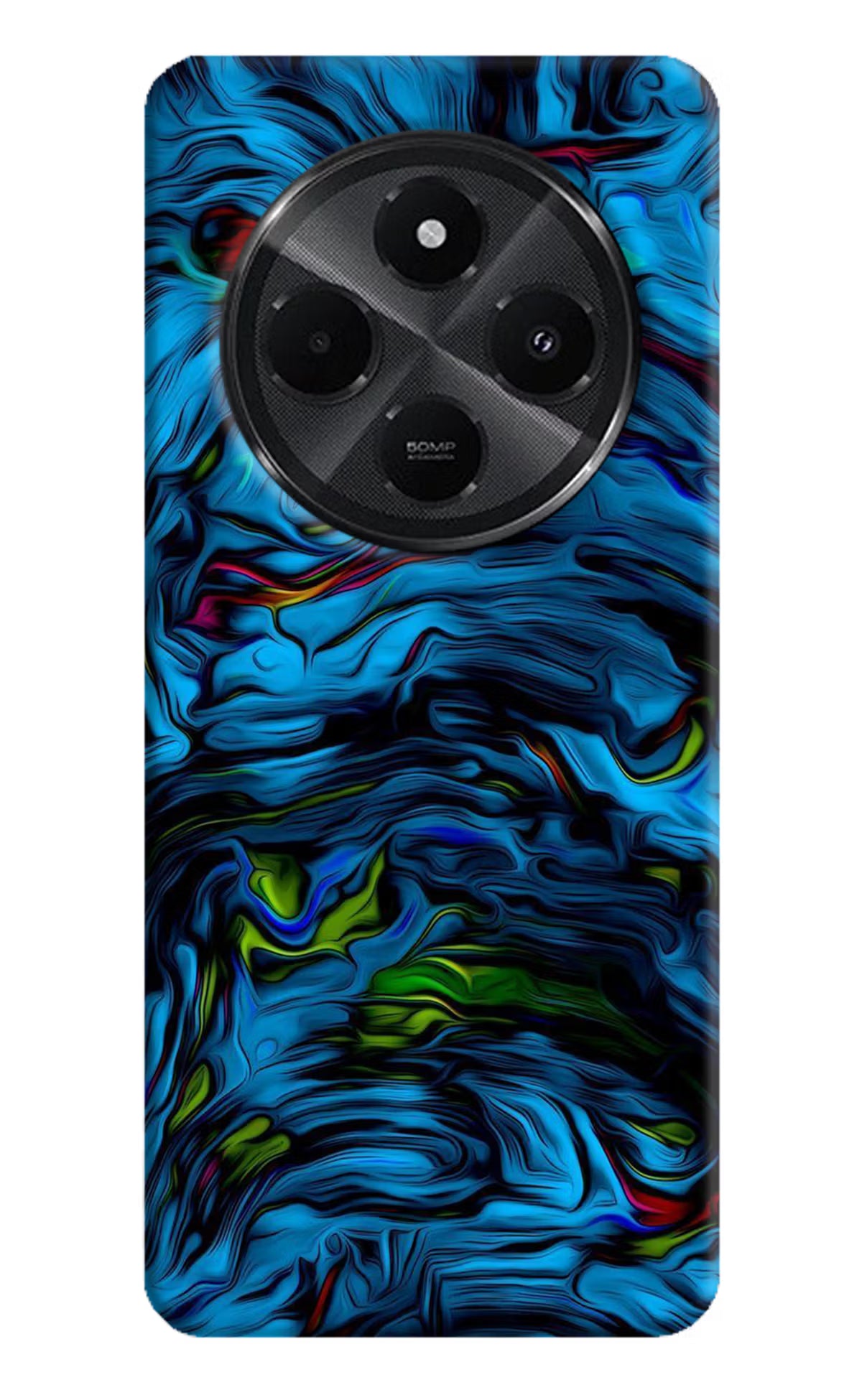 Dark Blue Abstract Redmi A4 5G Hard Case Back Cover by Casekaro