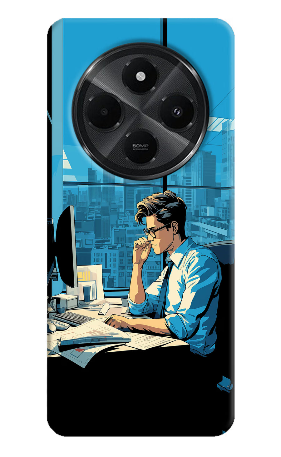 Focused Hustler (AI Generated) Redmi A4 5G Back Cover, Hard case